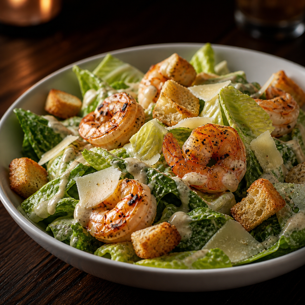 Shrimp Caesar salad at Bekre